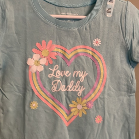 The Children Place graphic tee, blue splash , size 4T. Heart with LOVE MY DADDY - Picture 11 of 17
